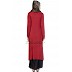 Modest A line Abaya with Red Hosiery Shrug